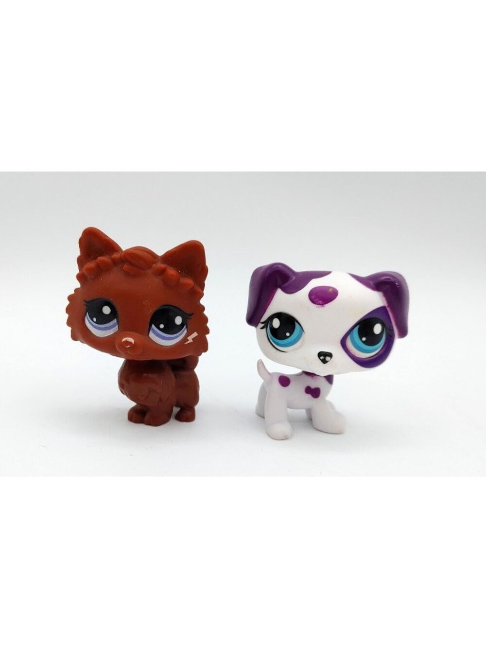 DALMATIAN DOG #128 & Pomeranian #60 Authentic Littlest Pet Shop Hasbro LPS